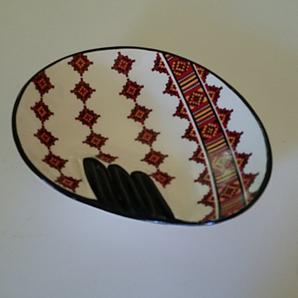 Candy Dish Ash Tray Embroidered Design Canada